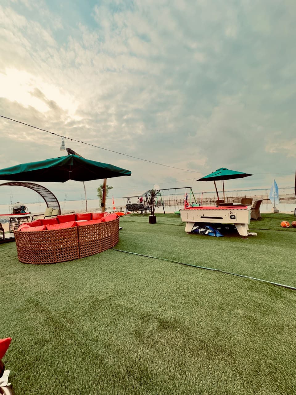 Garden seating at Feast Island Recreational Resort